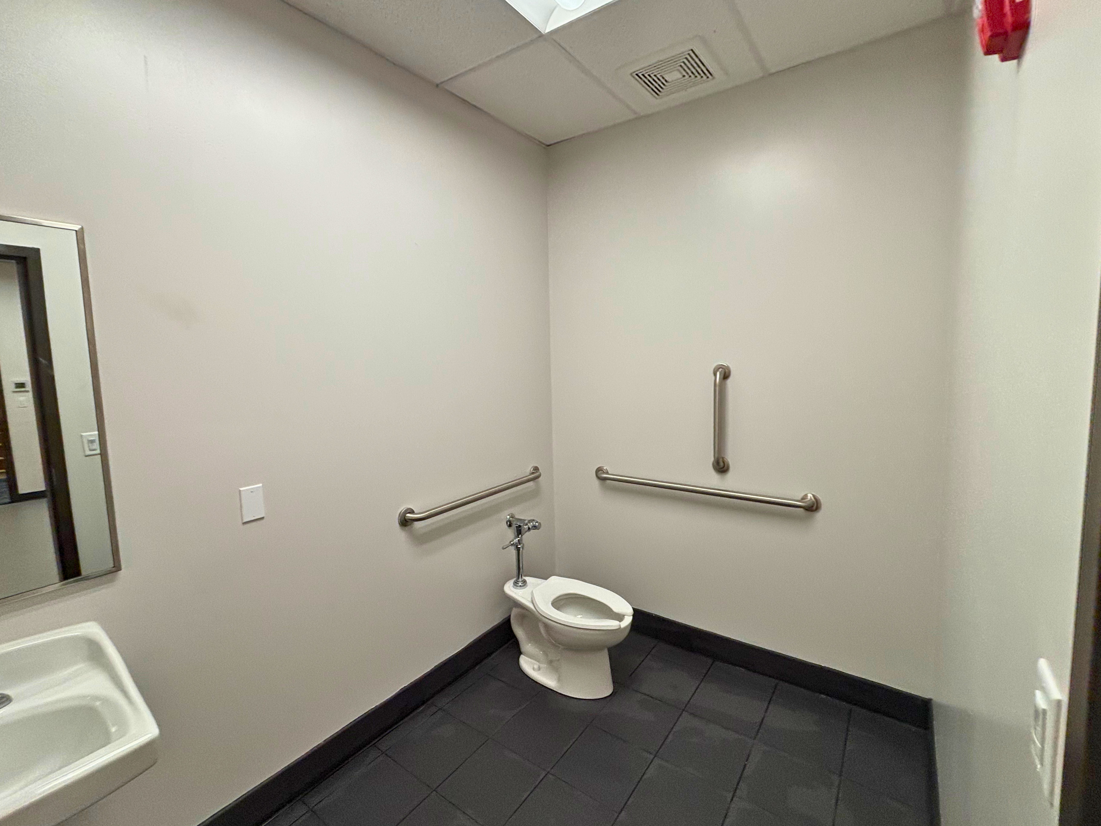 Private ADA-compliant restroom with new fixtures