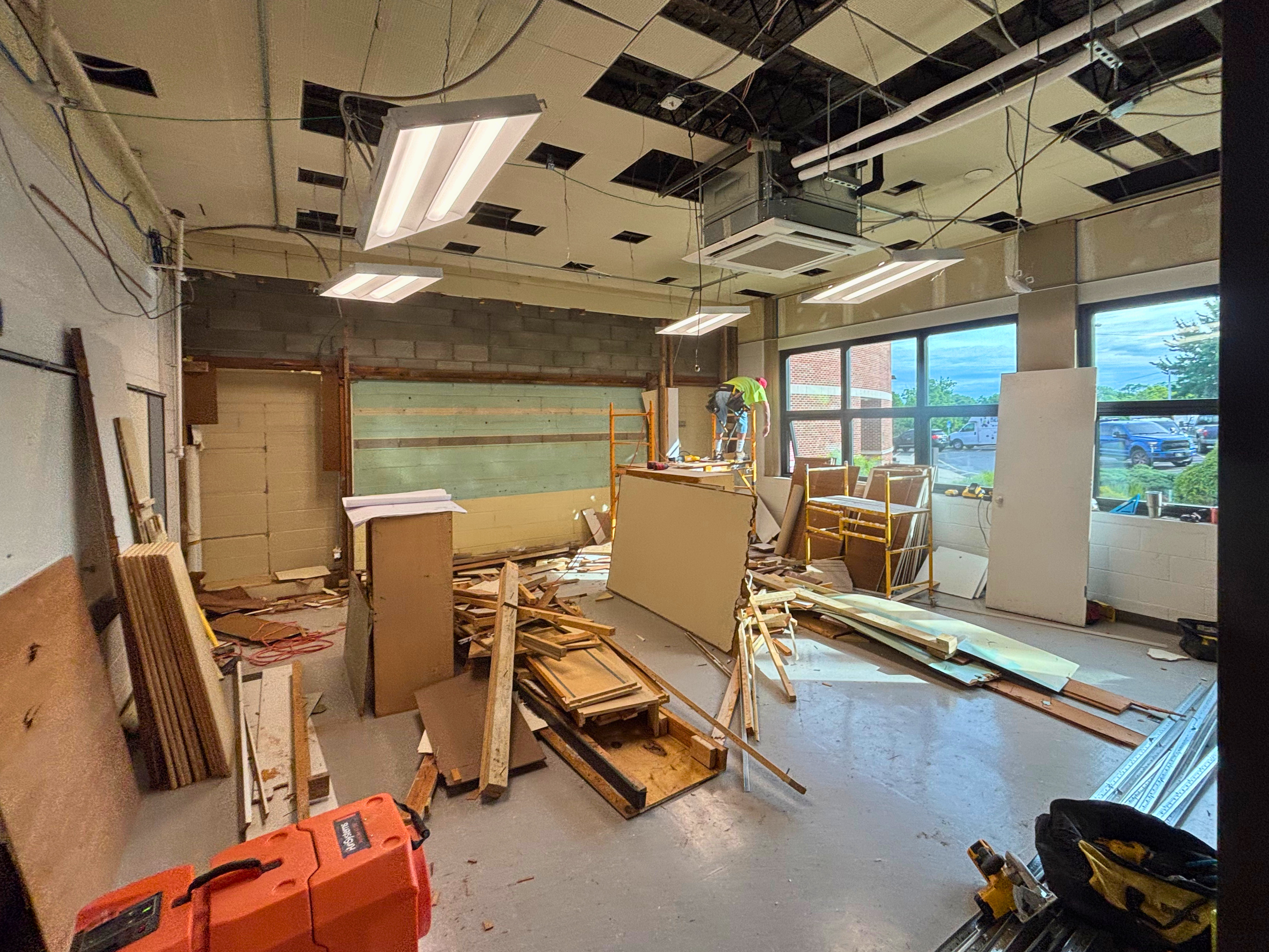 June demolition to August completion — the full summer window